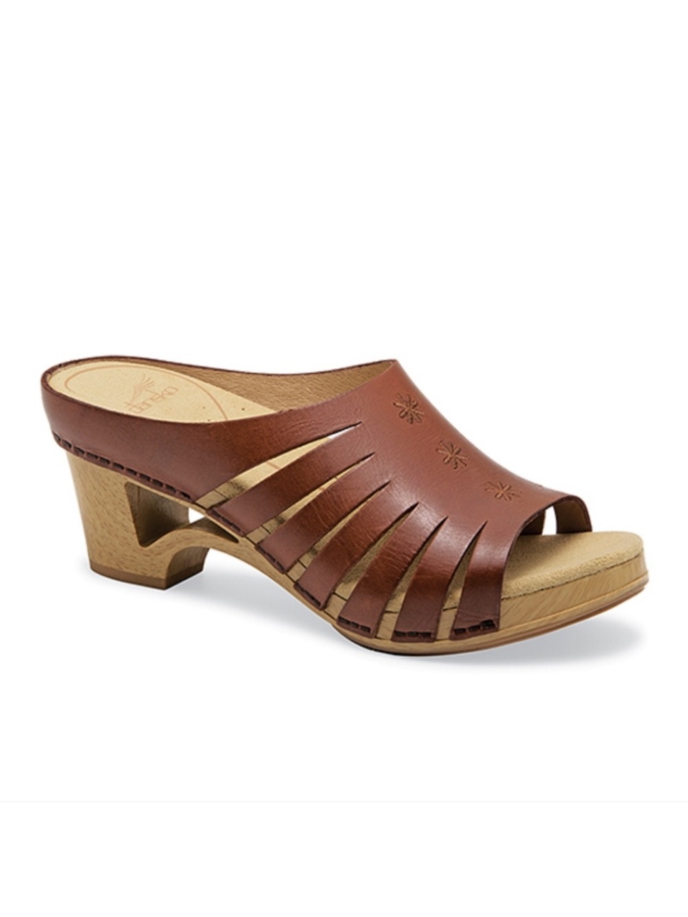Dansko | Tilly Leather Clog Sandals Size 40 9.5-10 Brown Cognac Comfort
